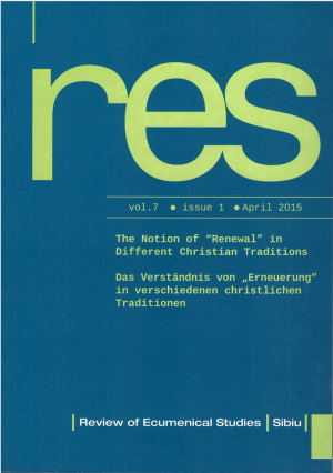 RES 1/2015 The Notion of "Renewal" in Different Christian Traditions