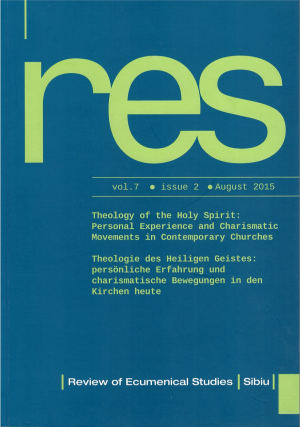 RES 2/2015 Theology of the Holy Spirit: Personal Experience and Charismatic Movements in Contemporary Churces